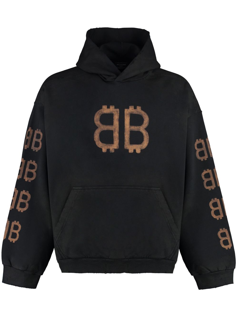 Balenciaga Crypto BB 印花连帽衫 - 黑色