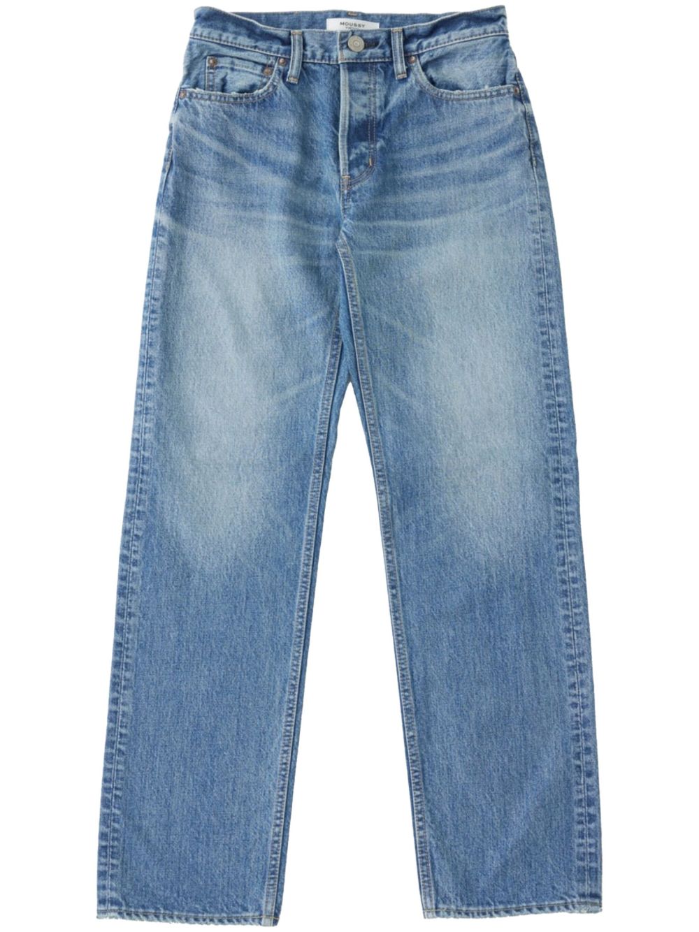 Moussy Vintage Elfers 直筒牛仔裤 - 蓝色