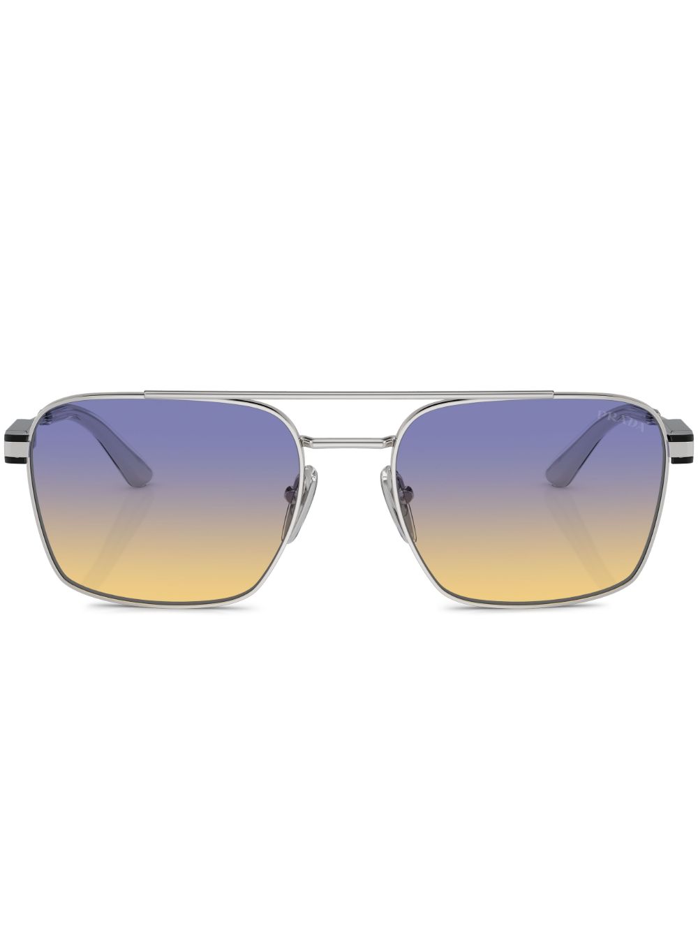 Prada Eyewear 方框太阳眼镜 - 银色