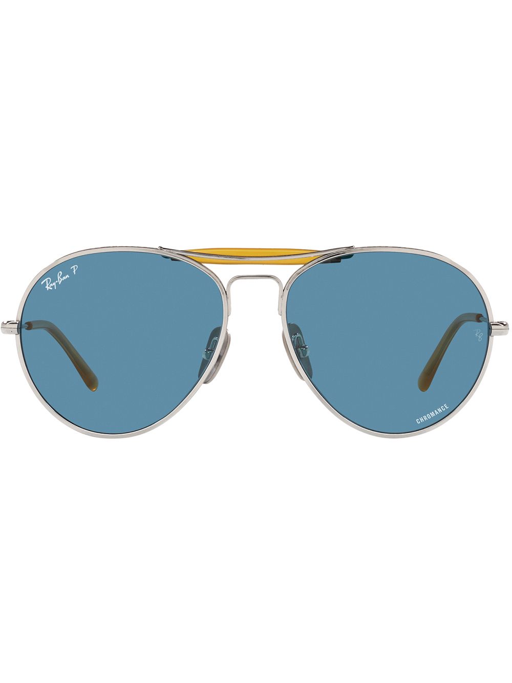 Ray-Ban 飞行员太阳眼镜 - 银色