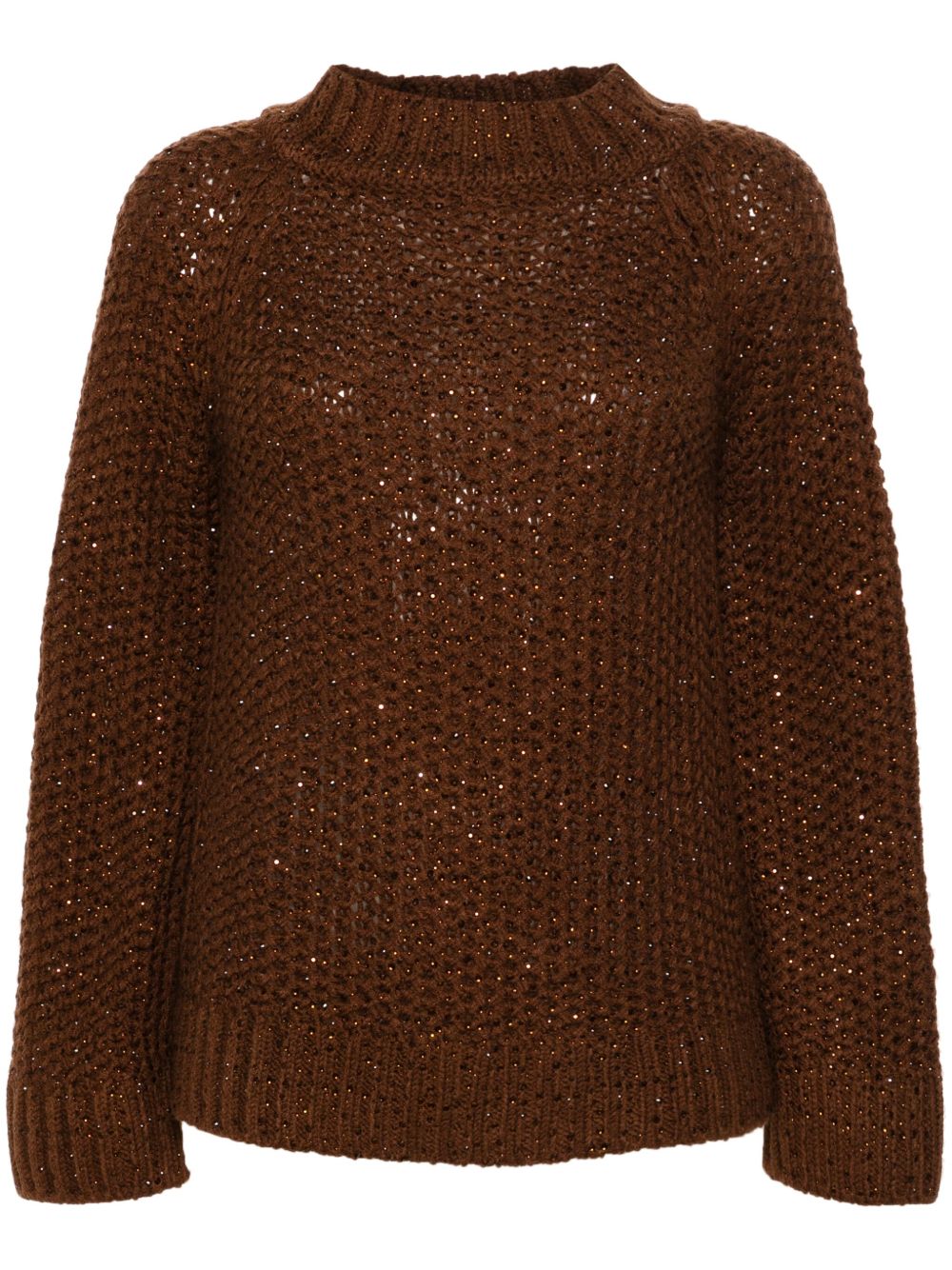 Ermanno Scervino 晶饰毛衣 - 褐色