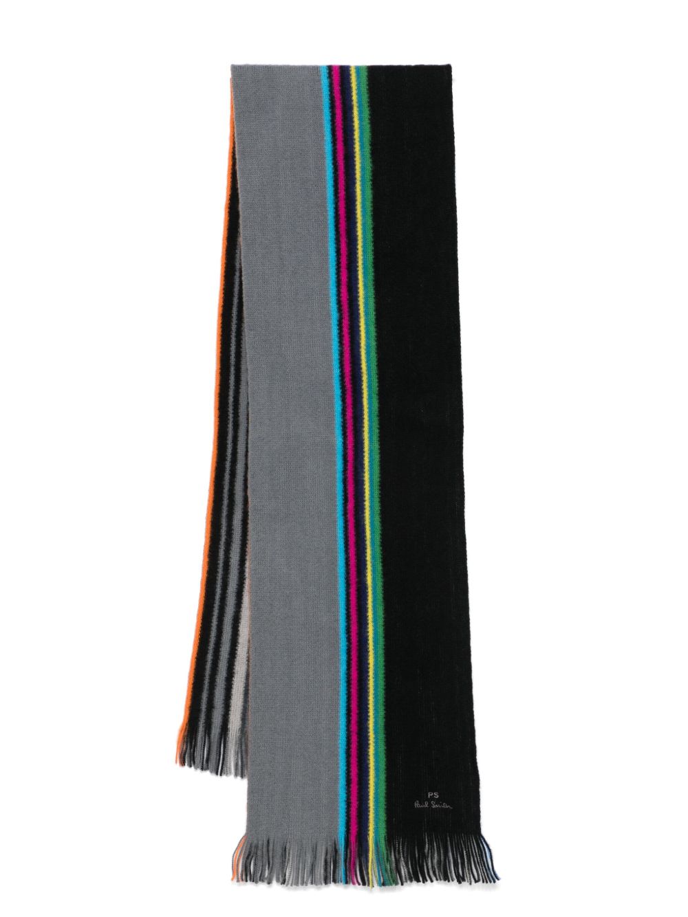 PS Paul Smith Sports Stripe 双面围巾 - 黑色