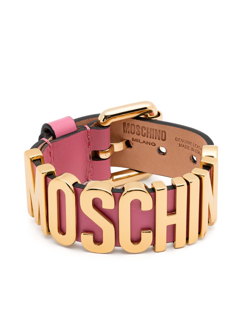 Moschino logo字母手链 - 粉色