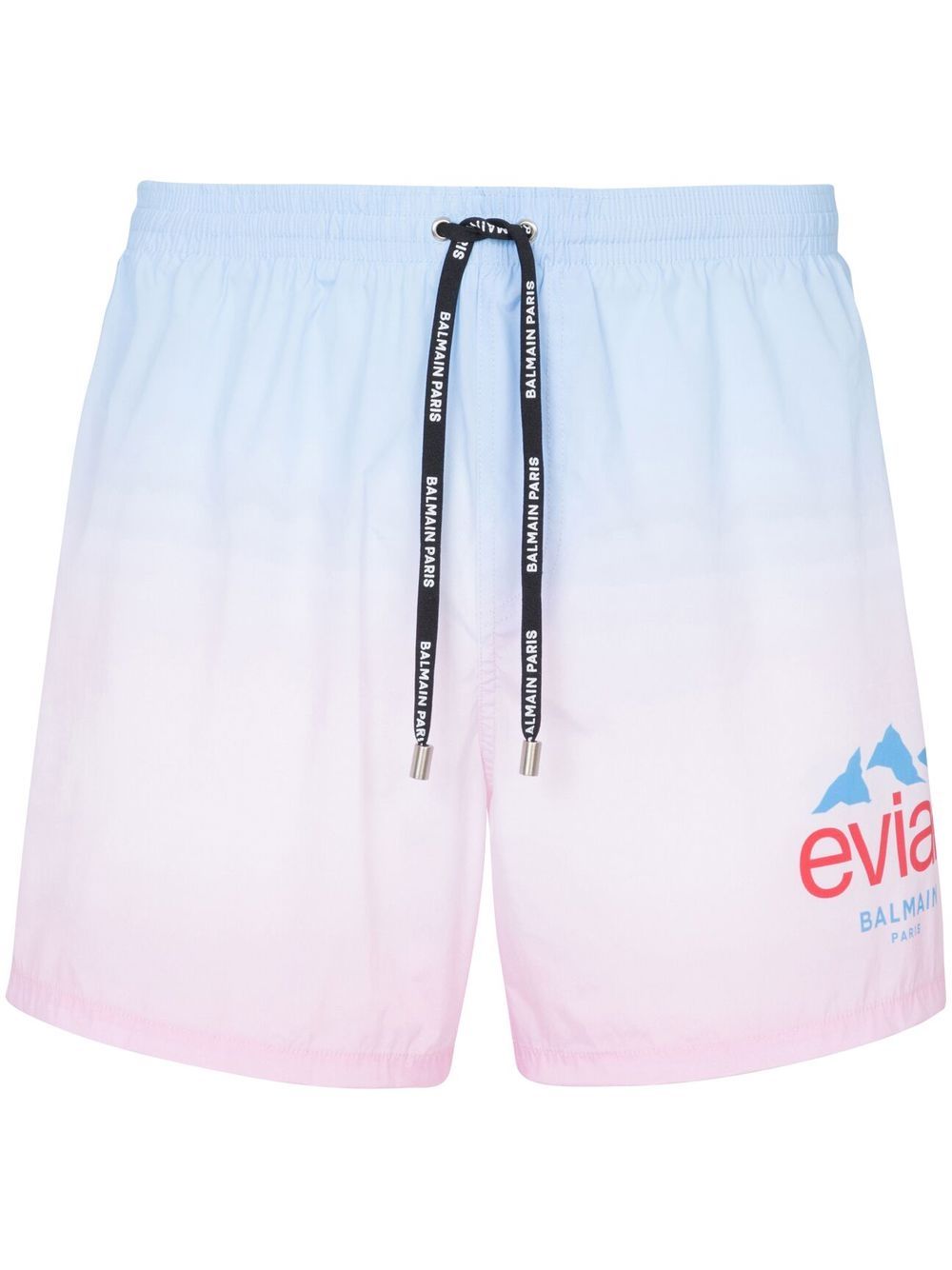 Balmain x Evian 渐色泳裤 - 蓝色