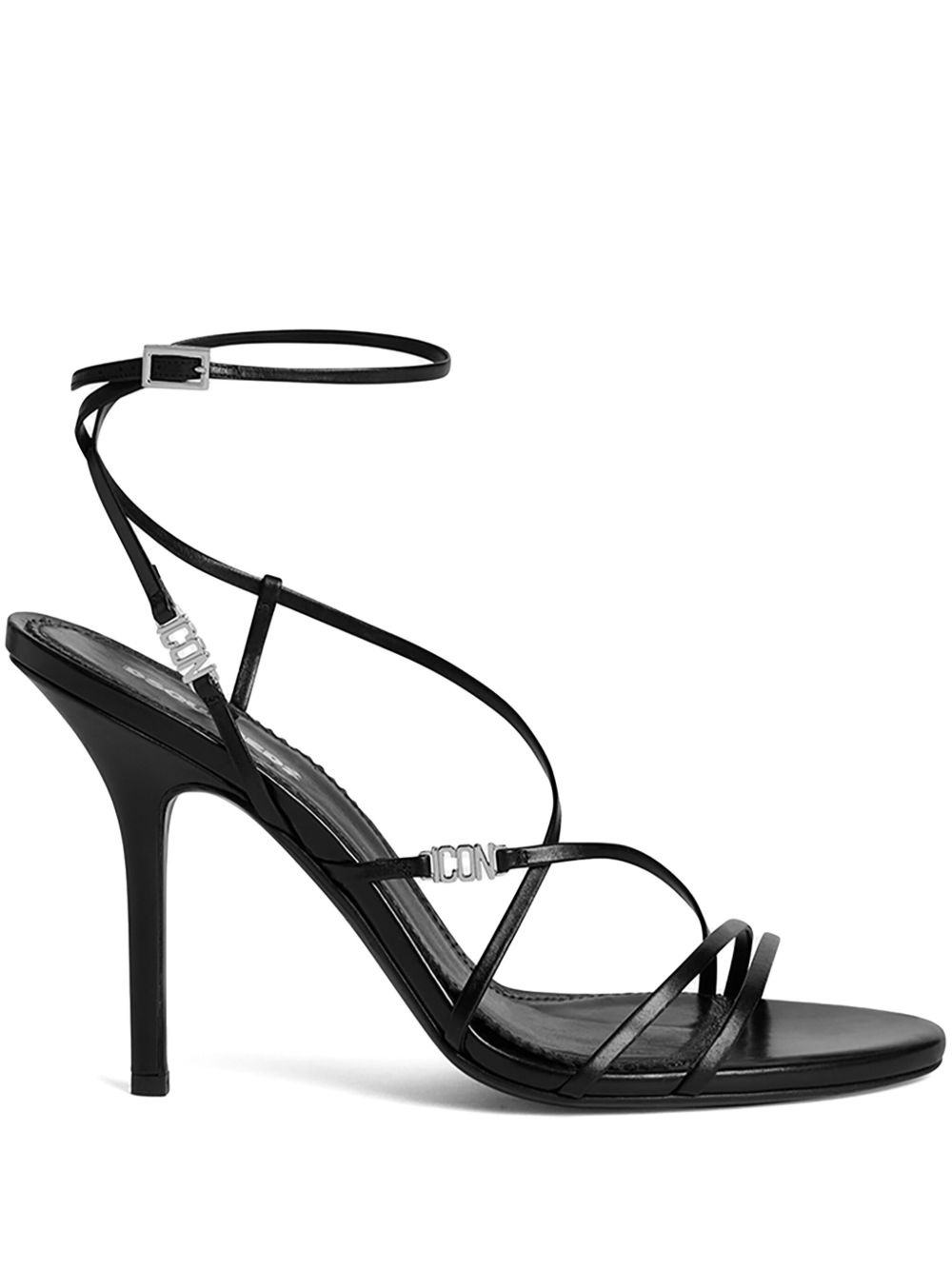 DSQUARED2 Icon Evening 皮质凉鞋 - 黑色