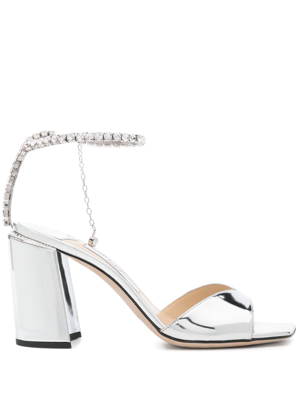 Jimmy Choo Saeda 高跟凉鞋（8.5厘米） - 银色