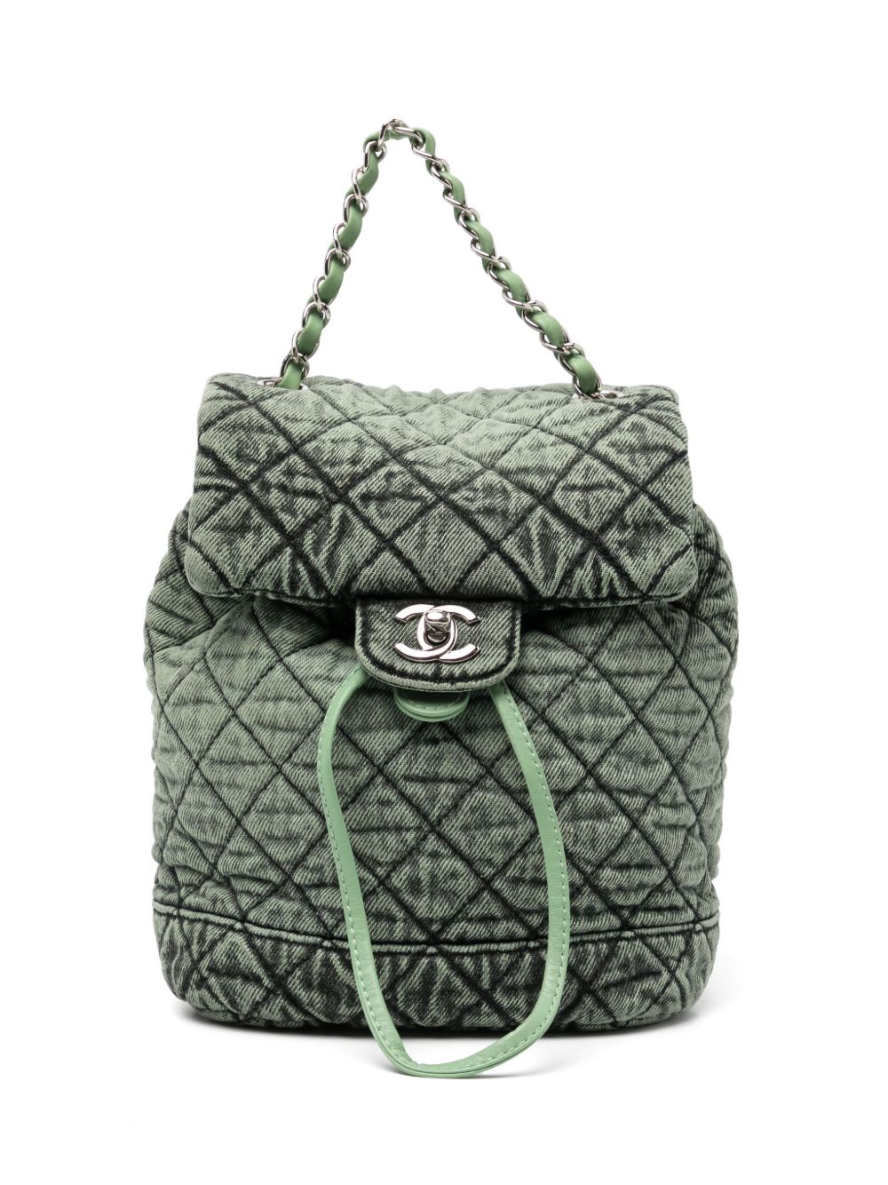 CHANEL Pre-Owned Denimpressions 双肩包（2020年典藏款） - 绿色