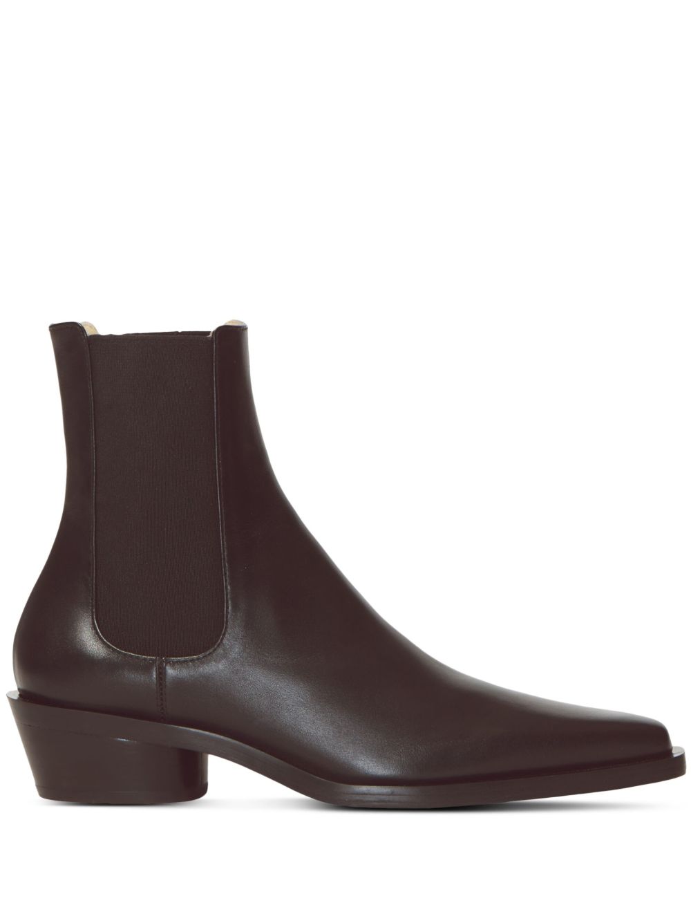 Proenza Schouler Bronco 皮质切尔西靴 - 黑色