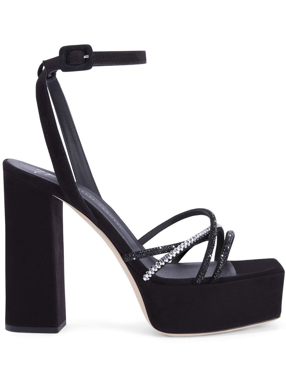 Giuseppe Zanotti Arhama 缀饰厚底凉鞋 - 黑色