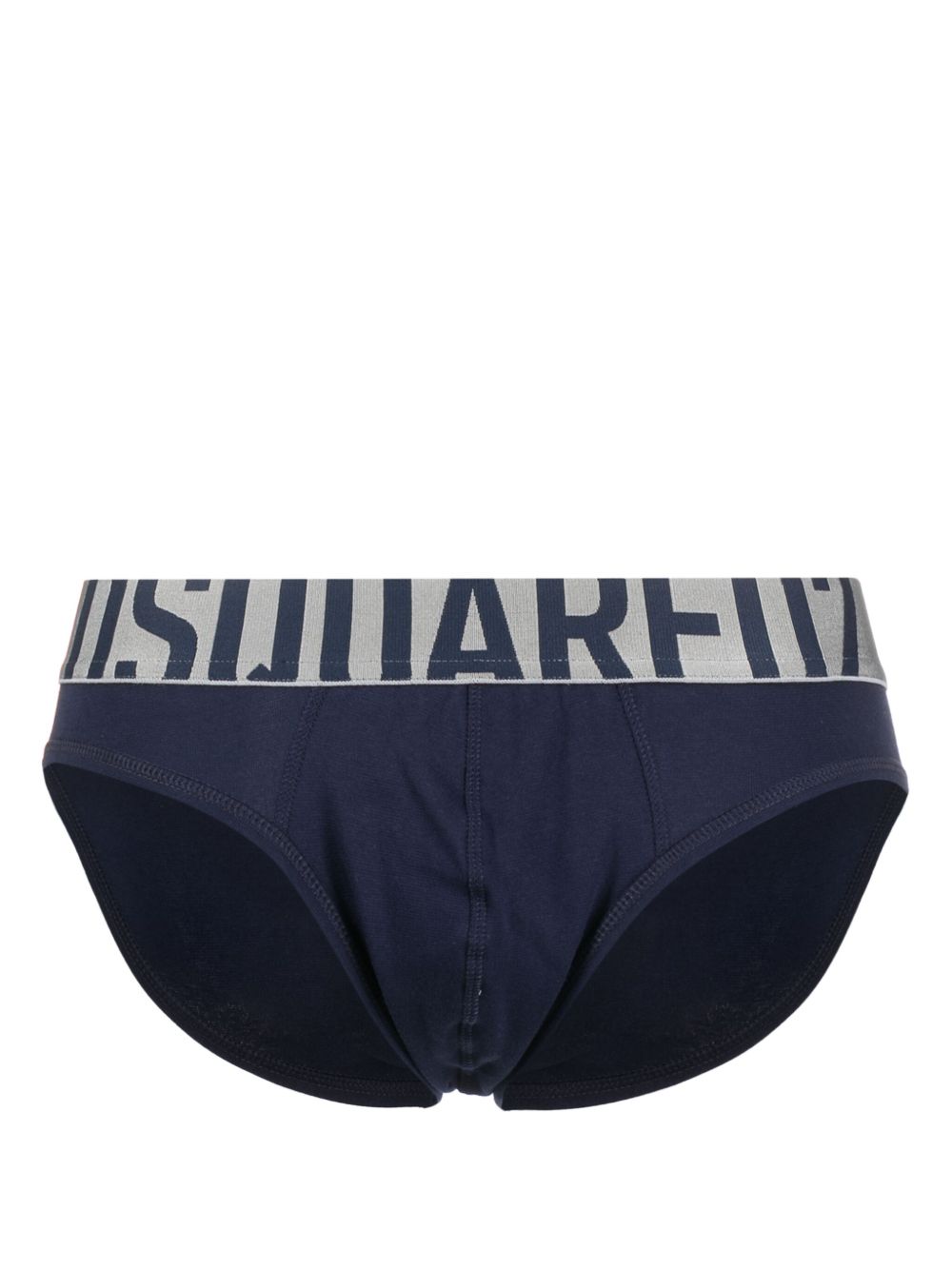 DSQUARED2 logo饰带松紧三角内裤 - 蓝色