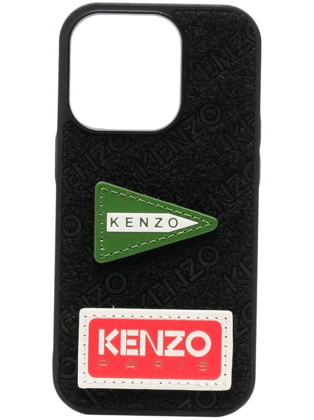 Kenzo iPhone 14 Pro 魔术贴标贴手机壳 - 黑色