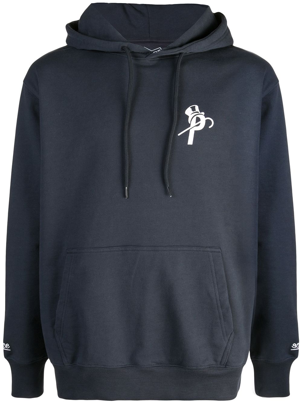 Palace 经典logo印花连帽衫 - 黑色