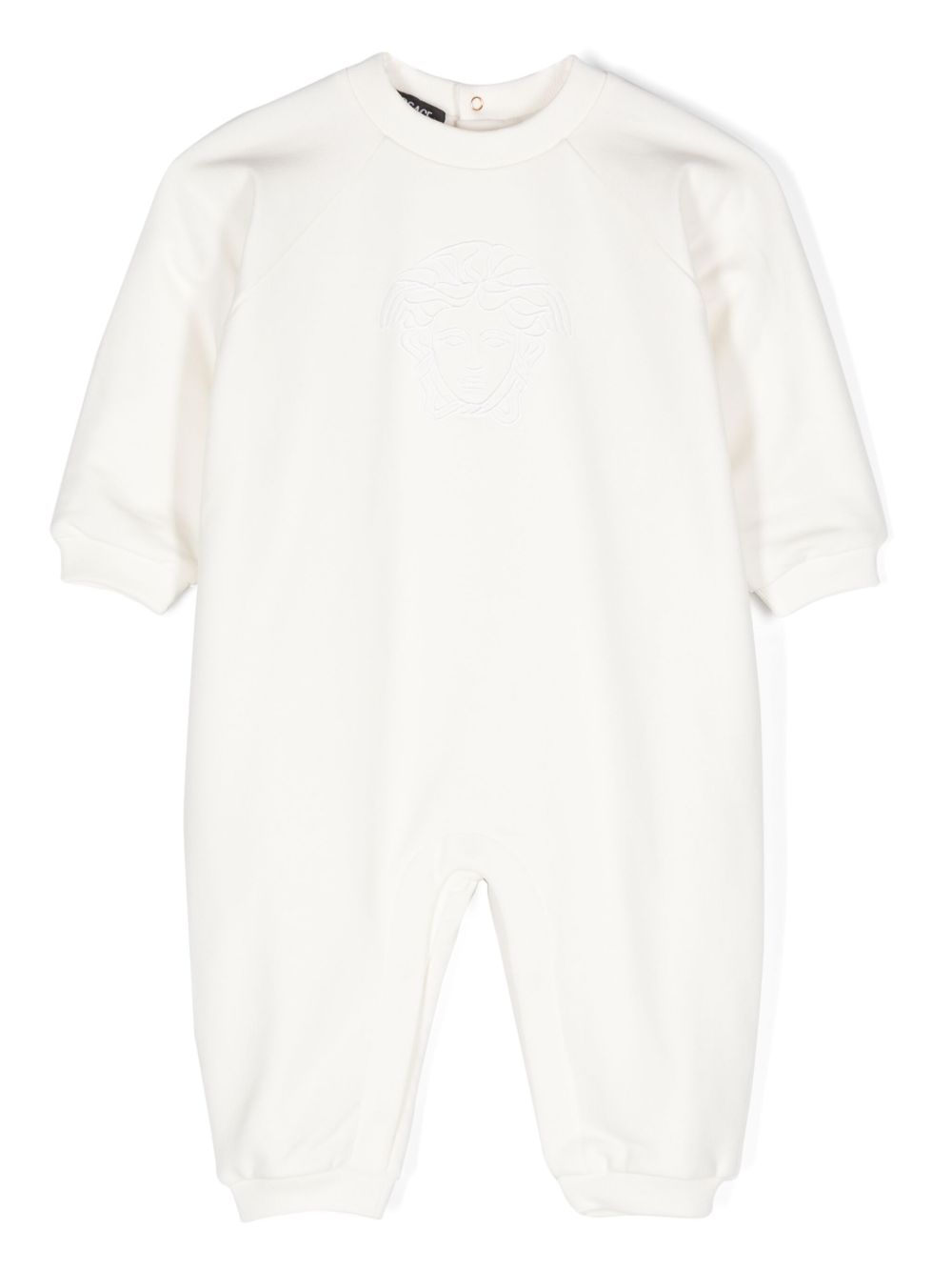 Versace Kids Medusa Head 刺绣连体衣 - 白色