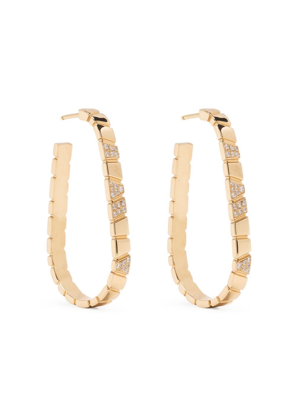 Loyal.e Paris Ride & Love 18K环保再生黄金钻石耳环 - 金色
