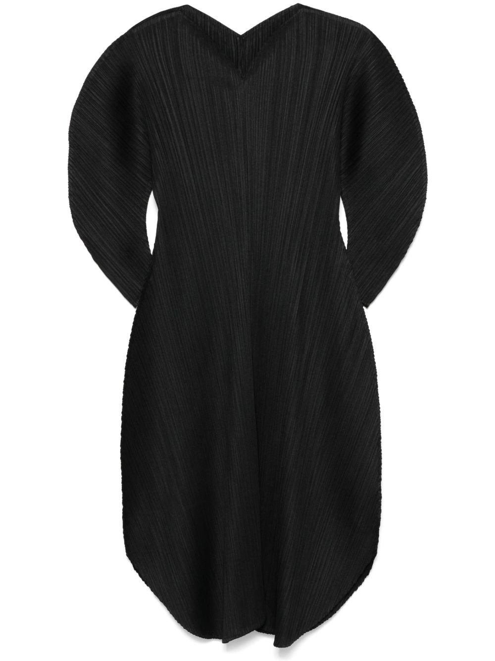 Pleats Please Issey Miyake Wormhole 中长连衣裙 - 黑色