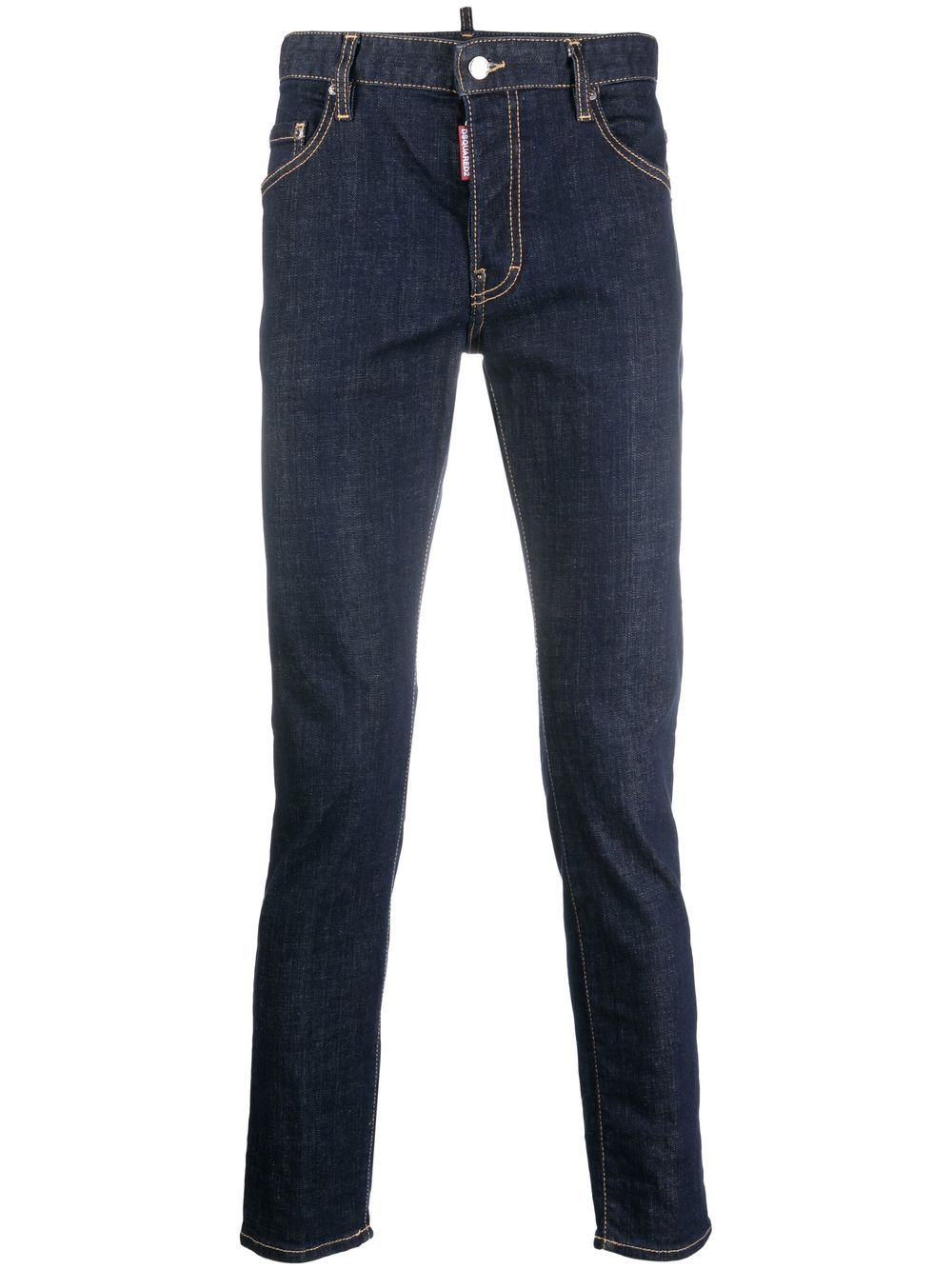 DSQUARED2 D2次方 logo印花修身牛仔裤 - 蓝色