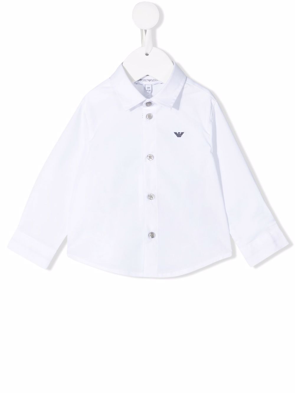 Emporio Armani Kids logo衬衫 - 白色