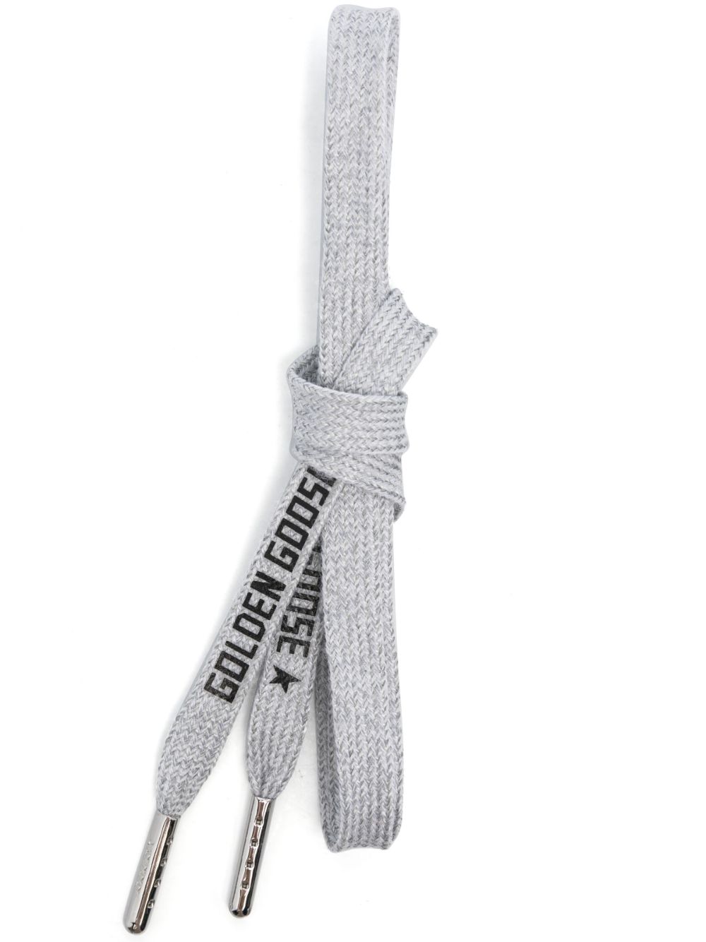 Golden Goose logo印花鞋带 - 灰色