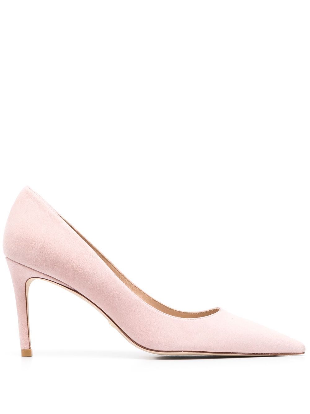 Stuart Weitzman 绒面皮中跟鞋 - 粉色