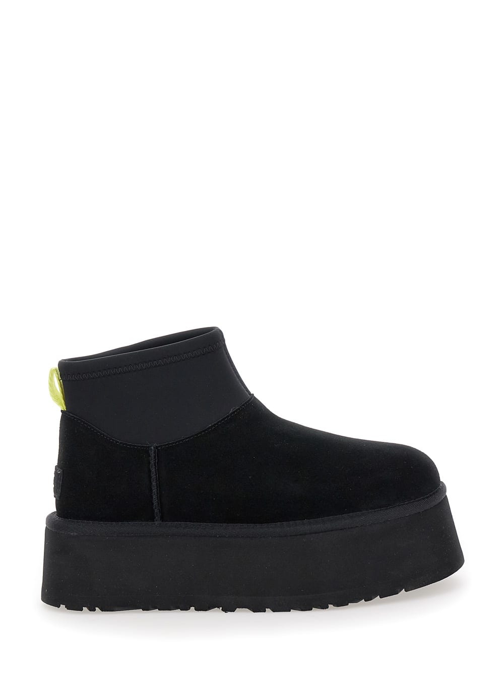 Blackugg Classic Mini Dipper Ankle Boots With Fabric Insert In Suede Woman