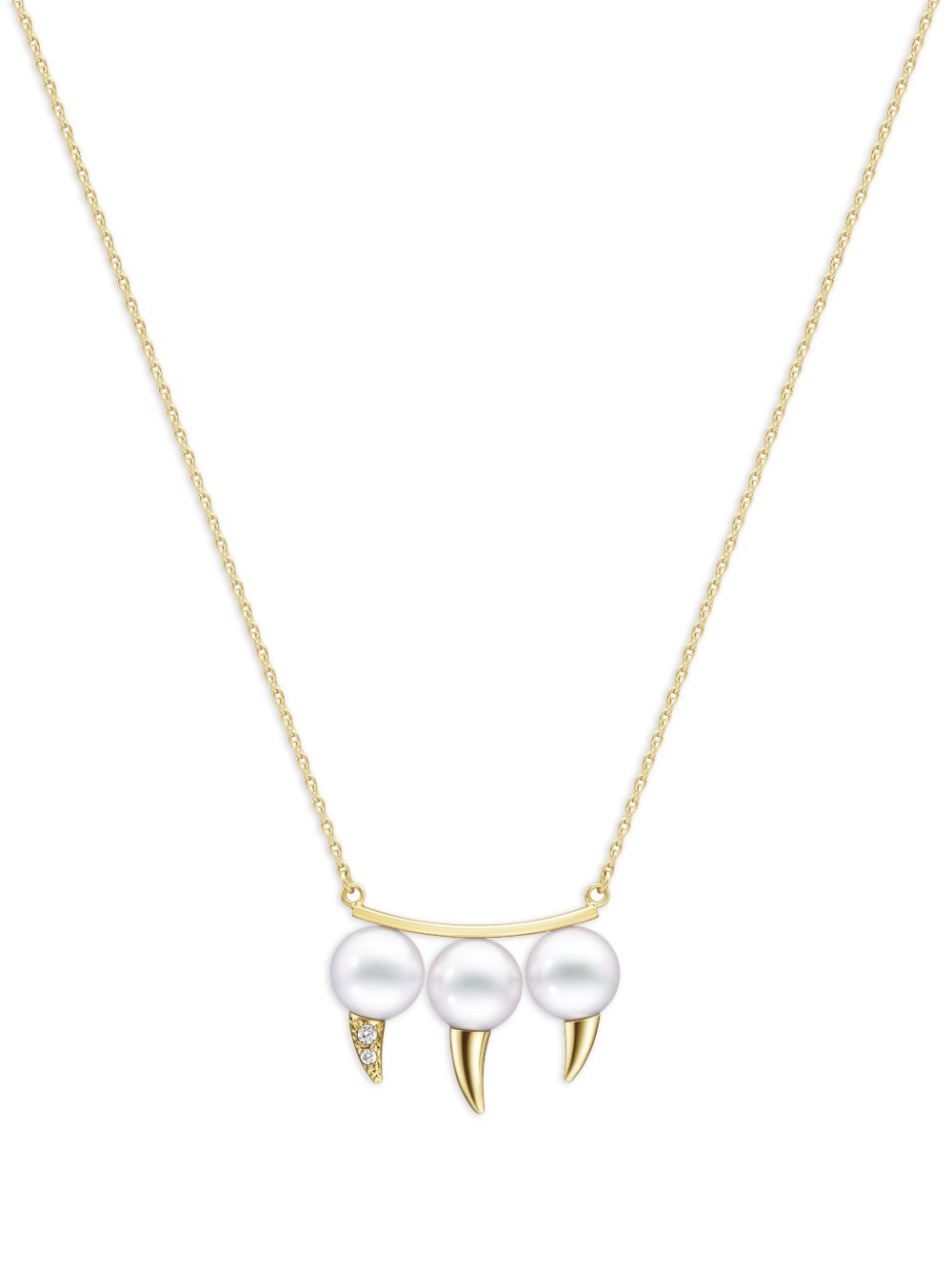 TASAKI 18K黄金 Collection Line Danger Fang 珍珠项链 - 金色