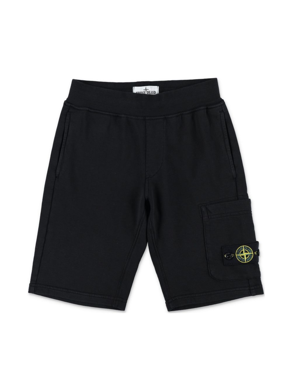 Stone Island Junior Compass-badge shorts - 黑色