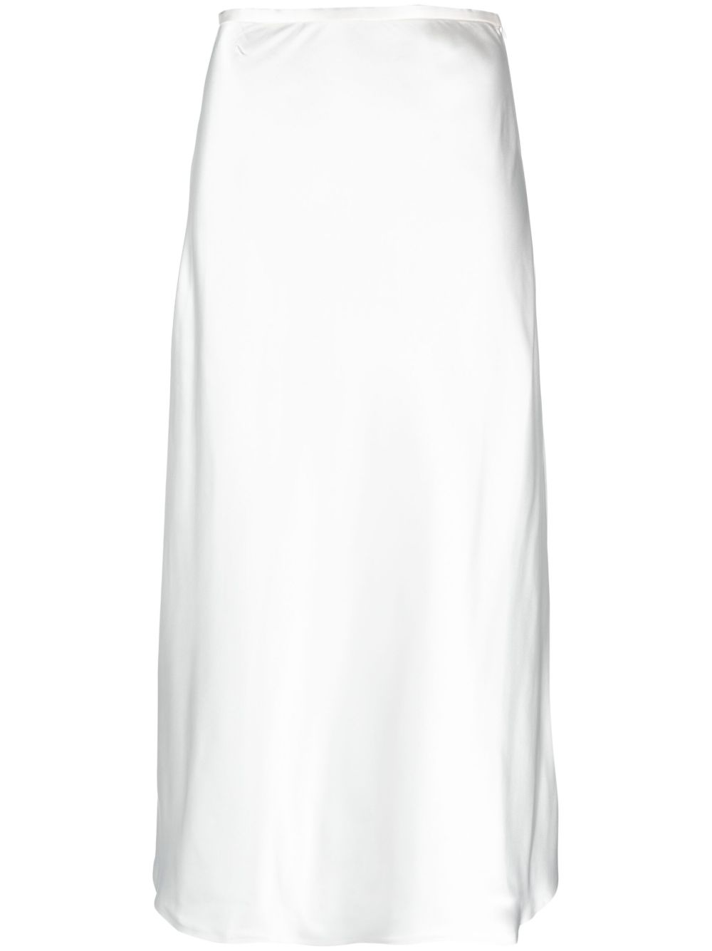 Atu Body Couture A字缎面超长半身裙 - 白色