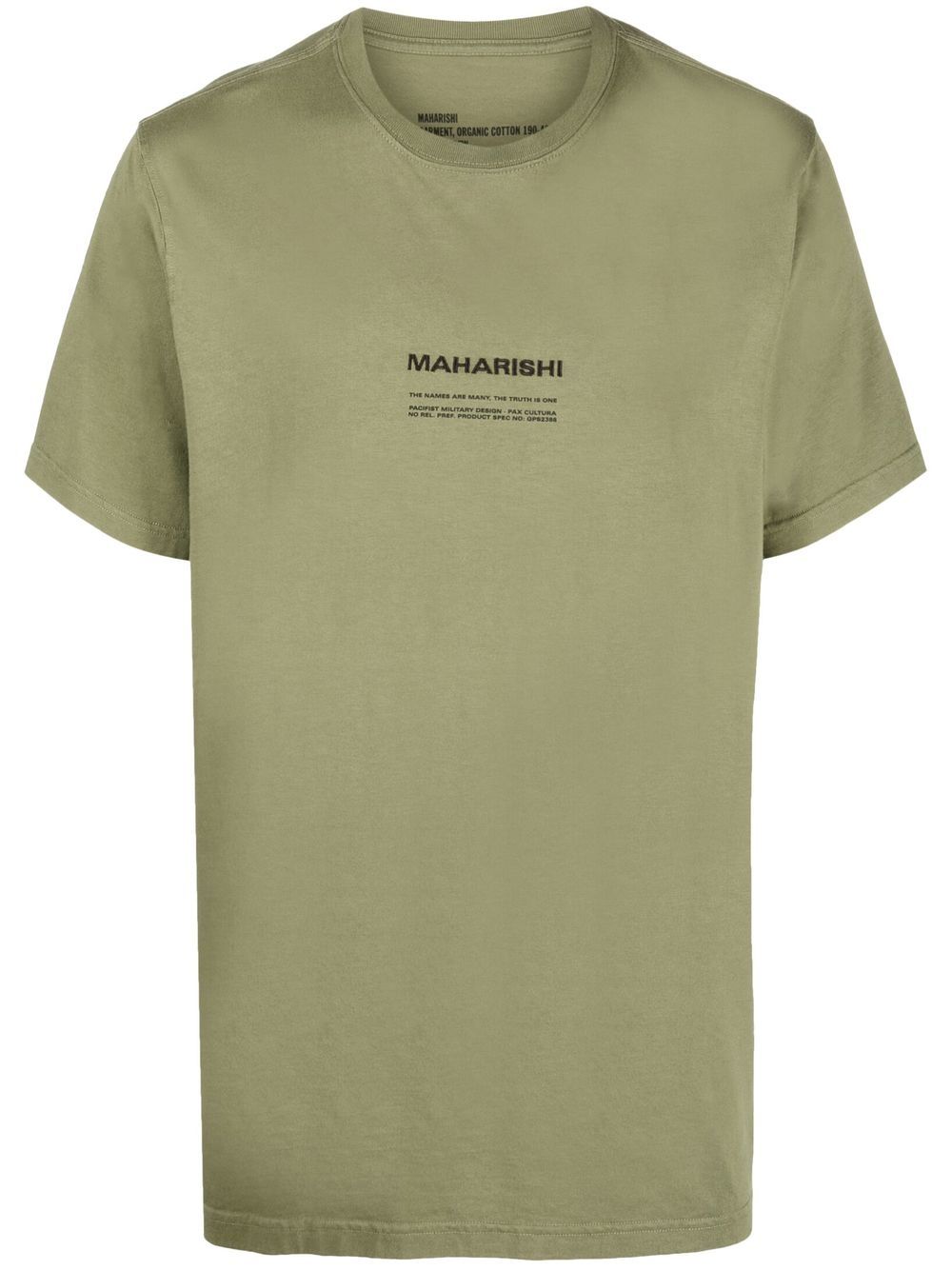 Maharishi logo刺绣T恤 - 绿色