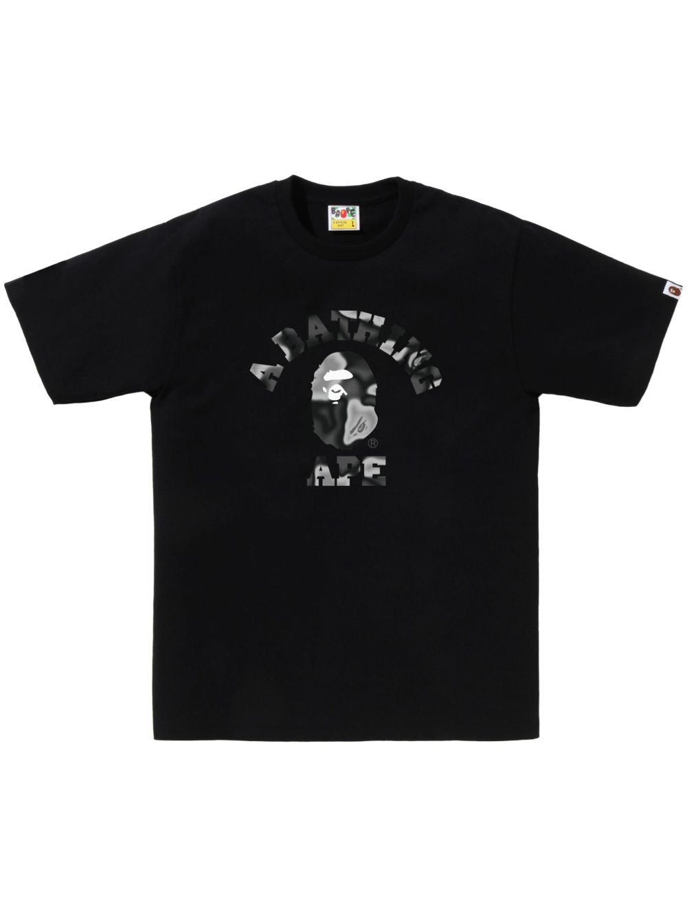 A BATHING APE® logo印花棉T恤 - 黑色