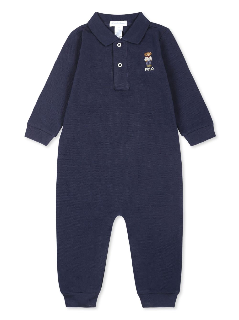 POLO RALPH LAUREN KIDS Polo Bear 棉连体衣 - 蓝色