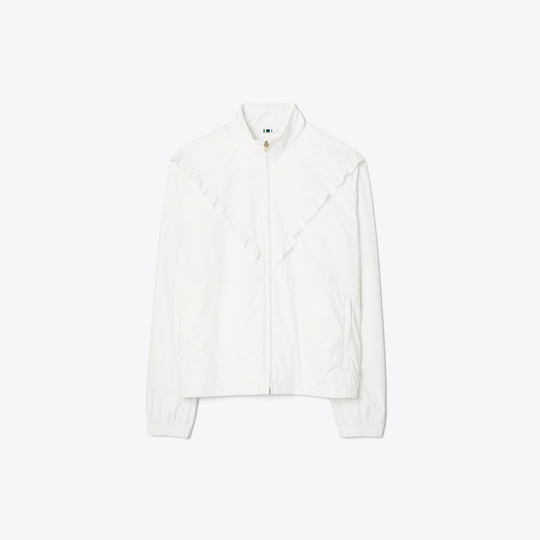 Tory Burch Ruffle Windbreaker