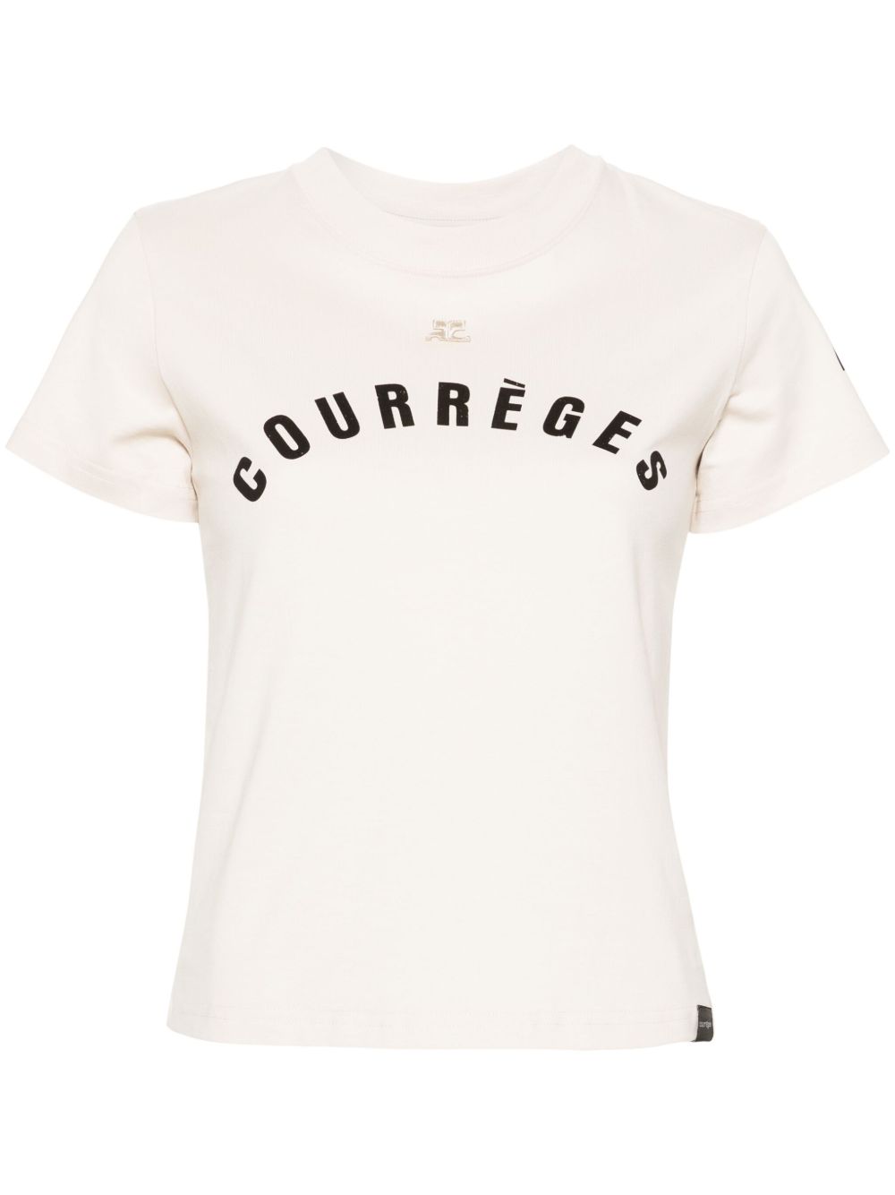Courrèges logo印花棉T恤 - 中性色