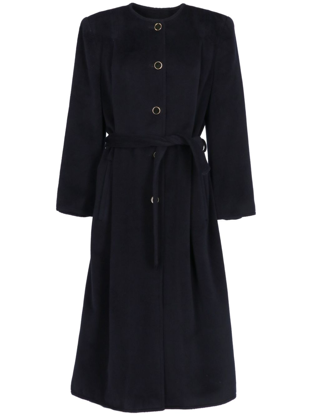 Valentino Garavani Pre-Owned 束腰大衣（1980年典藏款） - 蓝色