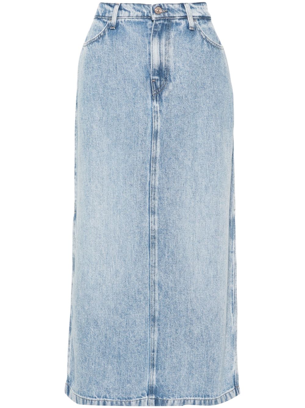 7 For All Mankind Abyss 牛仔中长半身裙 - 蓝色