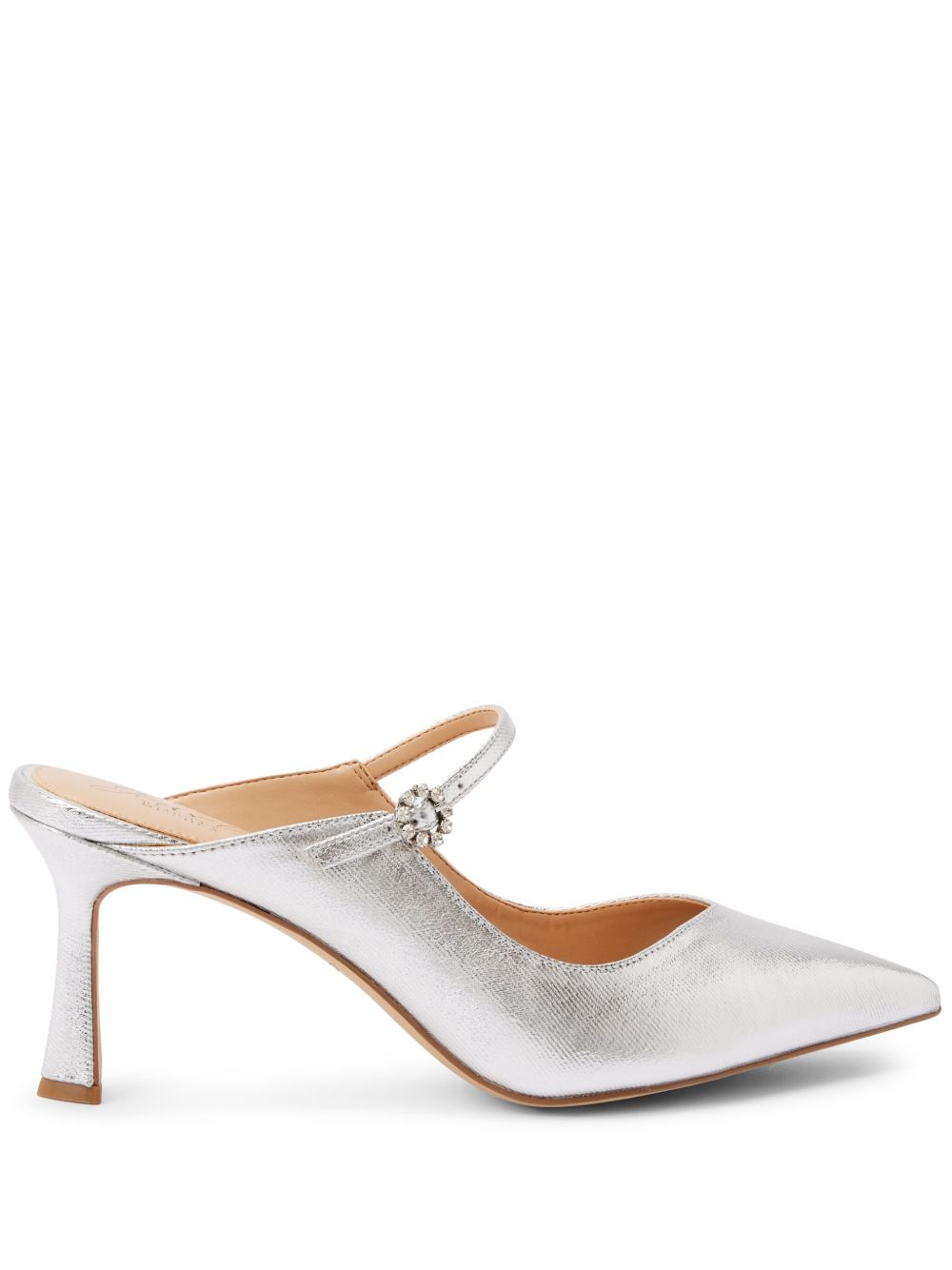 Badgley Mischka Kaylin 尖头中跟穆勒鞋（7.5厘米） - 银色