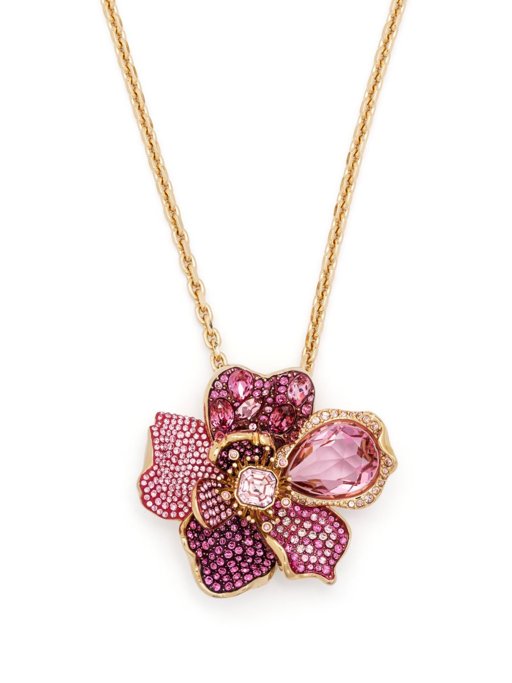 Swarovski Florere 密镶吊饰项链 - 金色