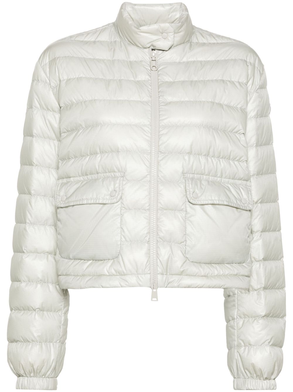 Moncler Morelans 防撕裂方格布羽绒夹克 - 灰色