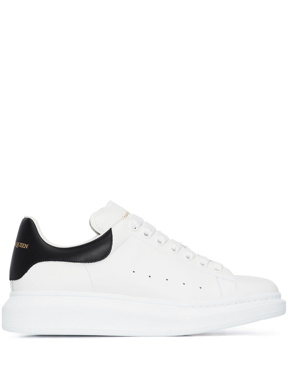 Alexander McQueen Oversized 皮质运动鞋 - 白色