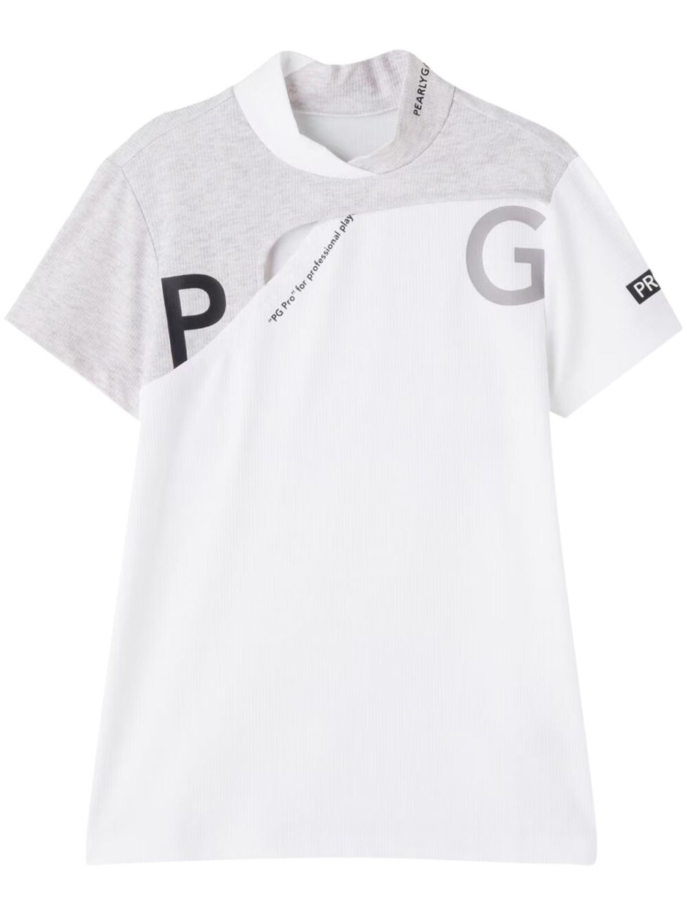 PEARLY GATES logo印花罗纹T恤 - 白色