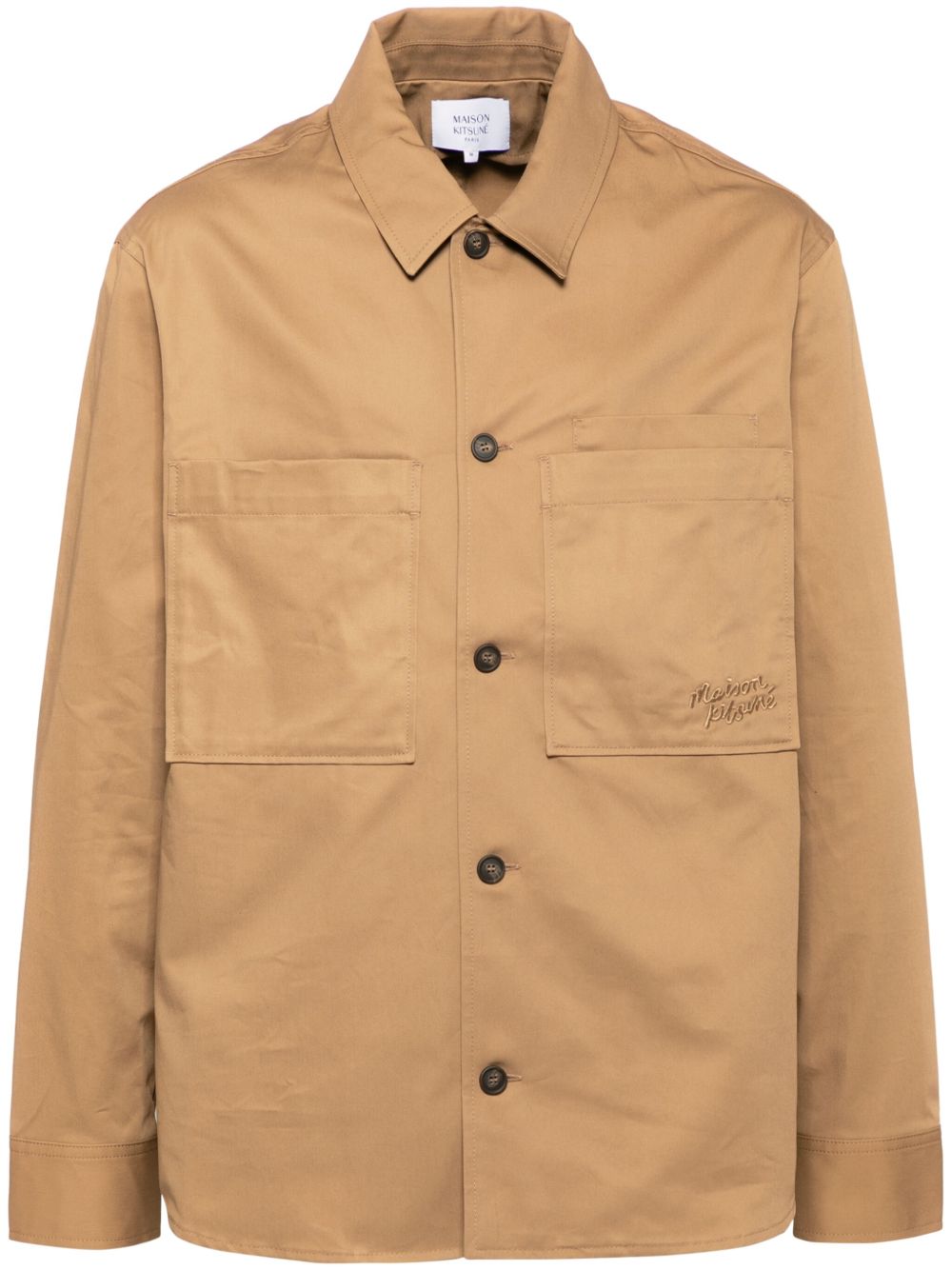 Maison Kitsuné 经典棉衬衫 - 褐色