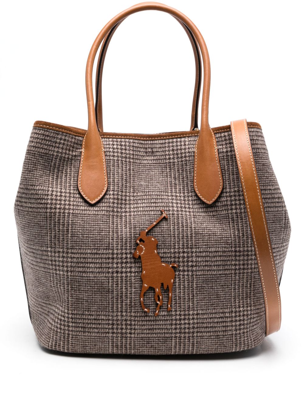 Polo Ralph Lauren Bellport 中号手提包 - 褐色