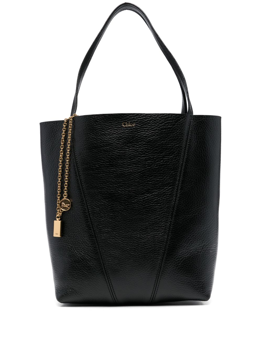 Chloé Spin 中号手提包 - 黑色