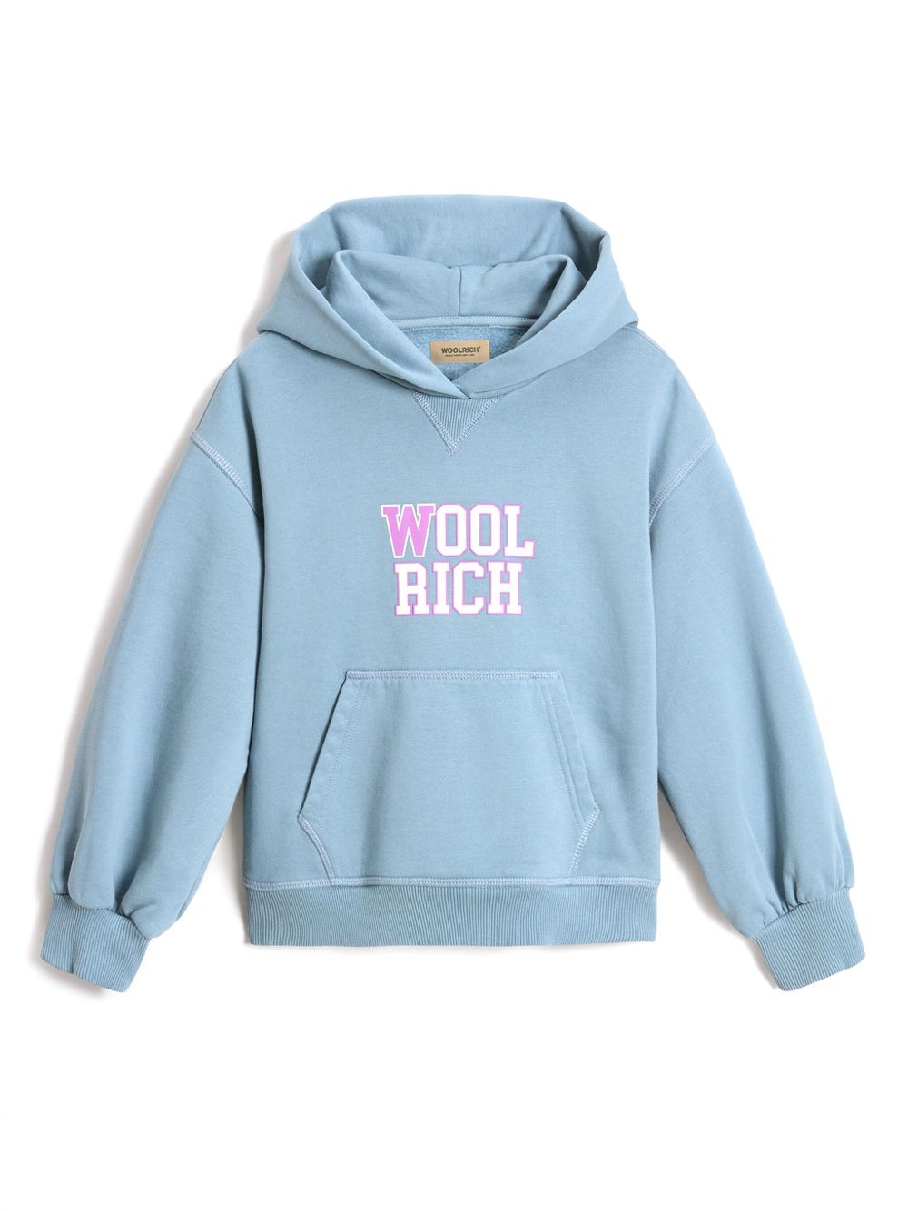 Woolrich 泡泡袖棉连帽衫 - 蓝色