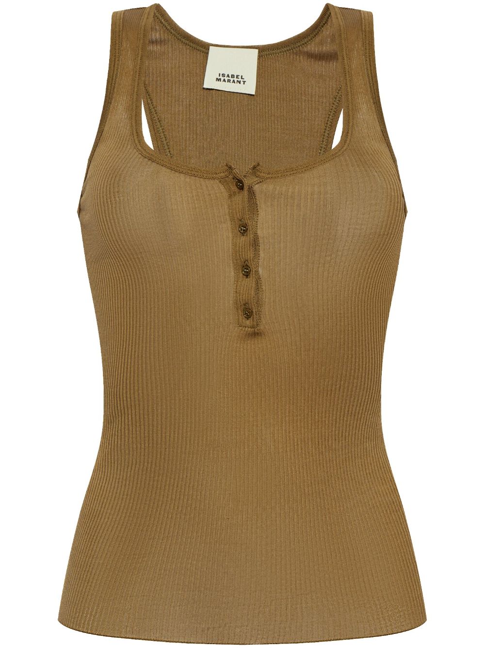 ISABEL MARANT Henley 棉马甲 - 绿色