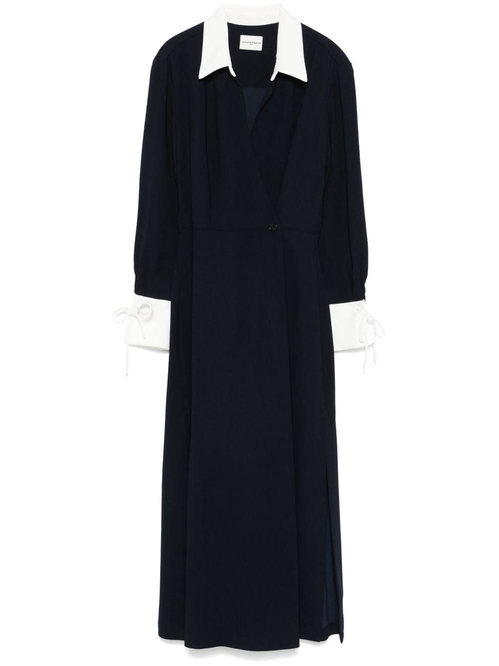 Claudie Pierlot 裹身式超长连衣裙 - 蓝色