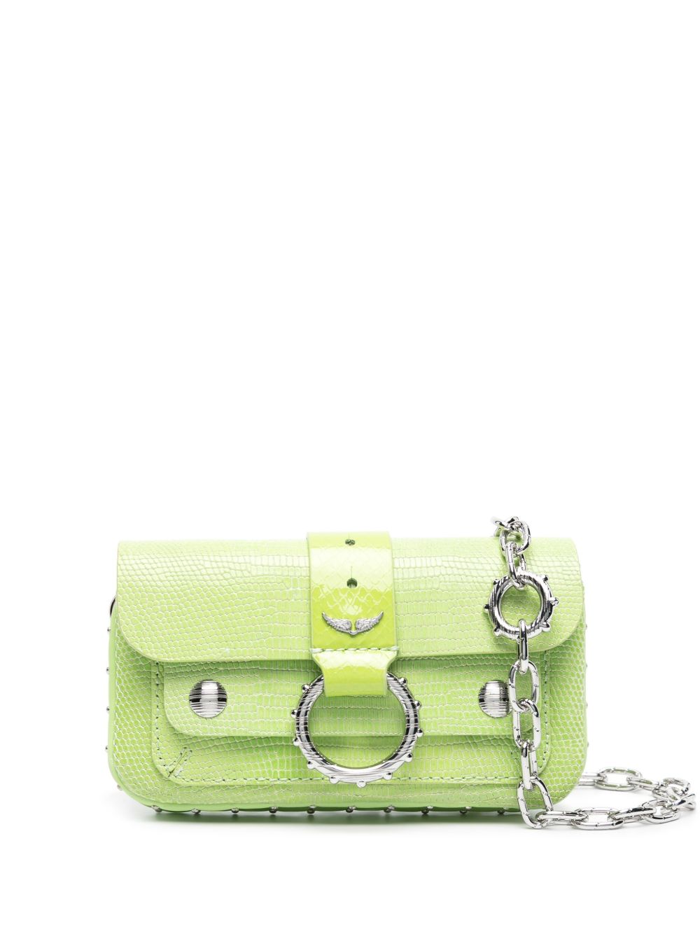 Zadig&Voltaire Kate Wallet 蜥蜴压纹皮质迷你包 - 绿色