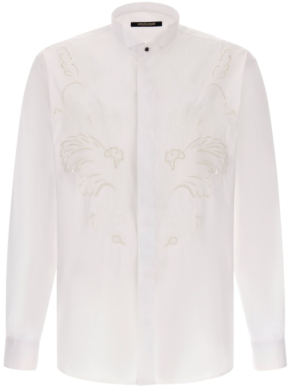 Roberto Cavalli 马德拉刺绣细节衬衫 - 白色