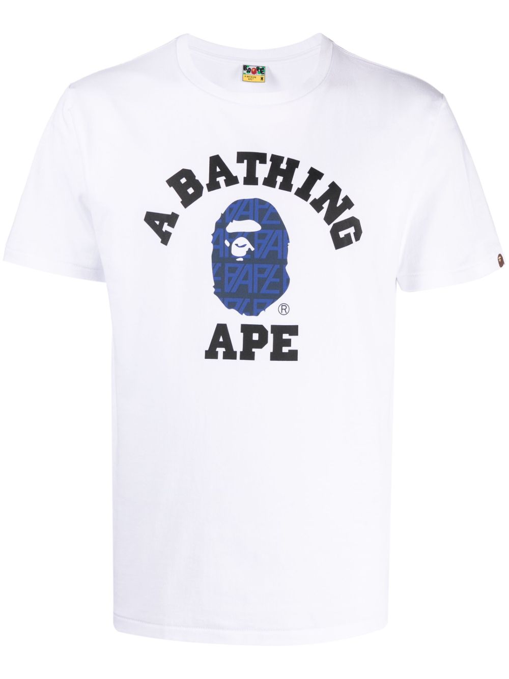 A BATHING APE® logo印花棉T恤 - 白色