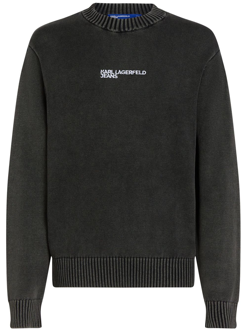 Karl Lagerfeld Jeans logo刺绣毛衣 - 黑色