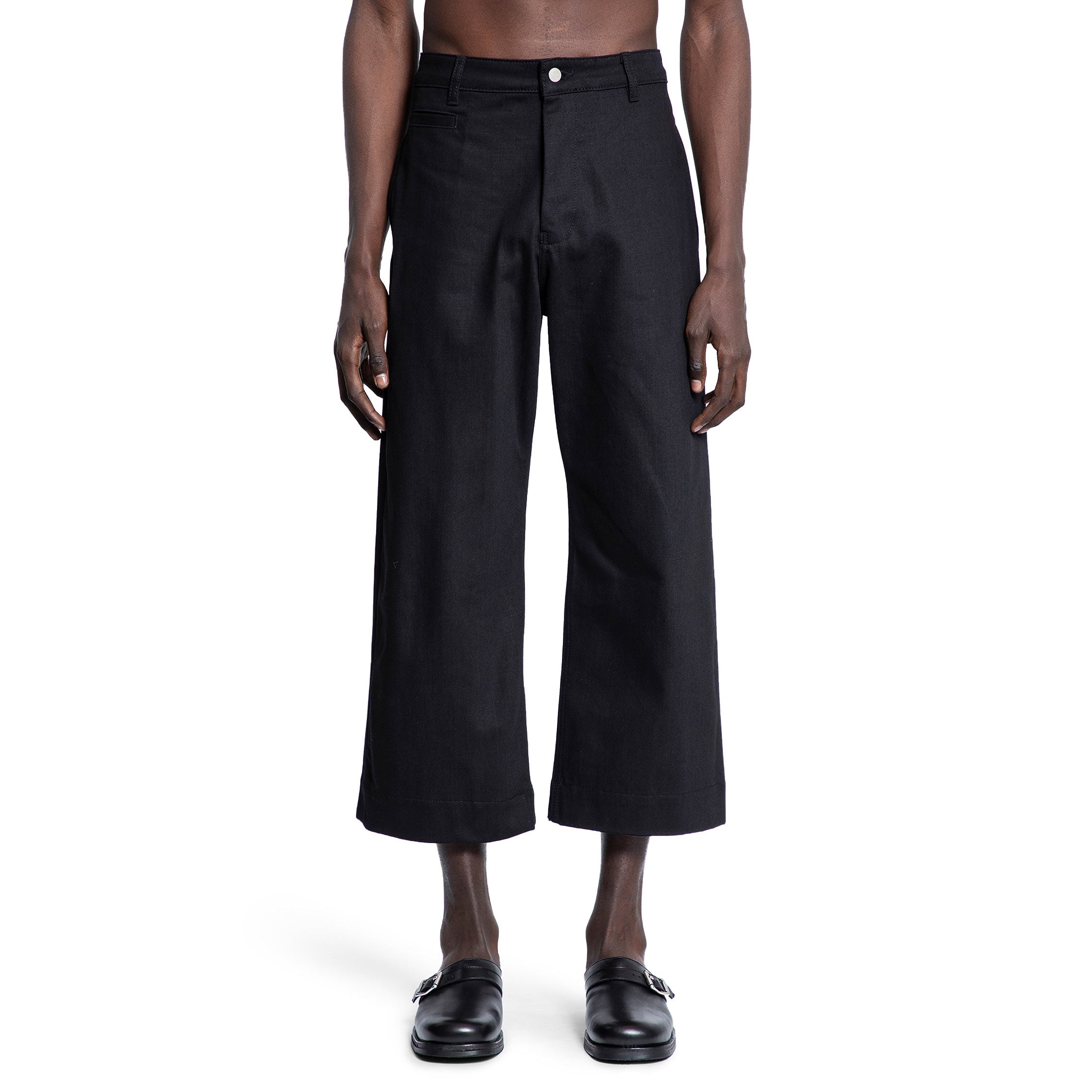 STUDIO NICHOLSON MAN BLACK JEANS